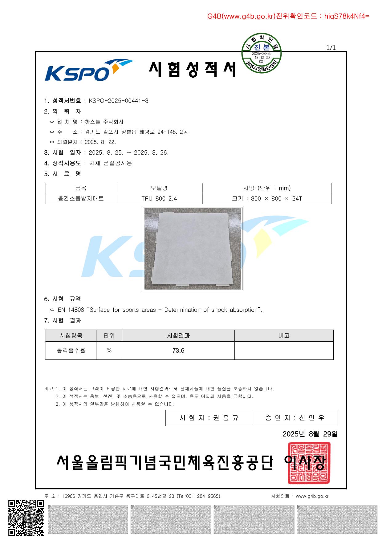 Impact cert